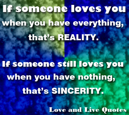 Quotes about sincerity and love